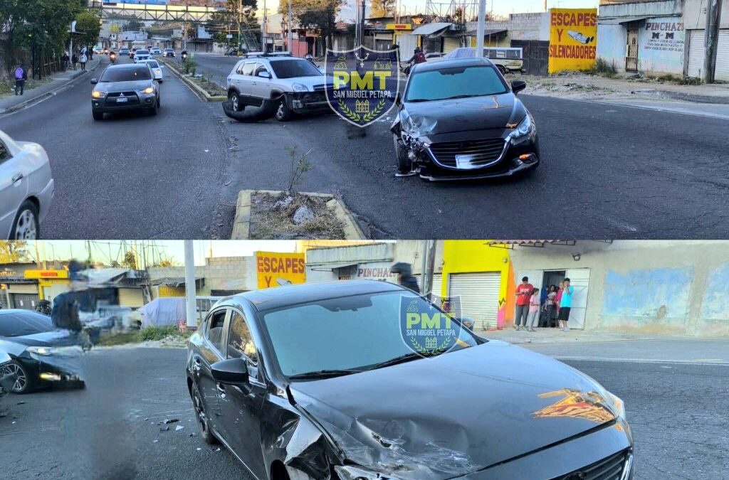 Colisión Vehicular en Avenida Petapa Deja Heridos y Congestión