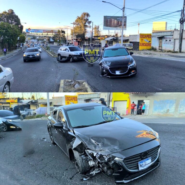 Colisión Vehicular en Avenida Petapa Deja Heridos y Congestión