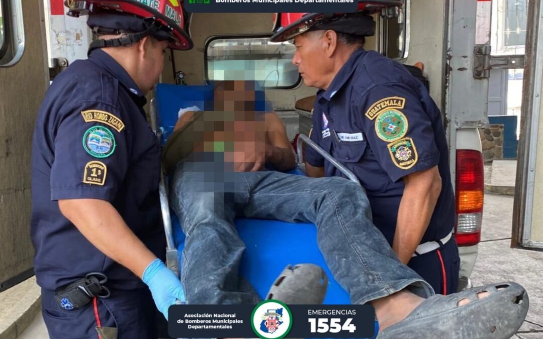 Herido por Arma de Fuego en Aldea La Arenera: Bomberos Trasladan de Urgencia a Víctima en Río Hondo, Zacapa